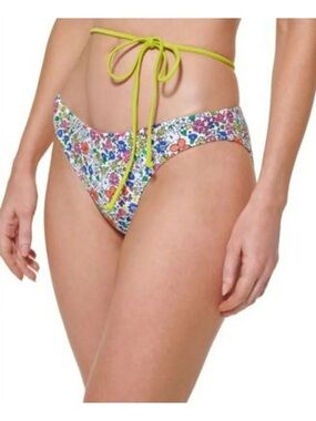 Floral Print MSRP $58 Tommy Hilfiger High Leg Cheeky Bikini Bottom size M
